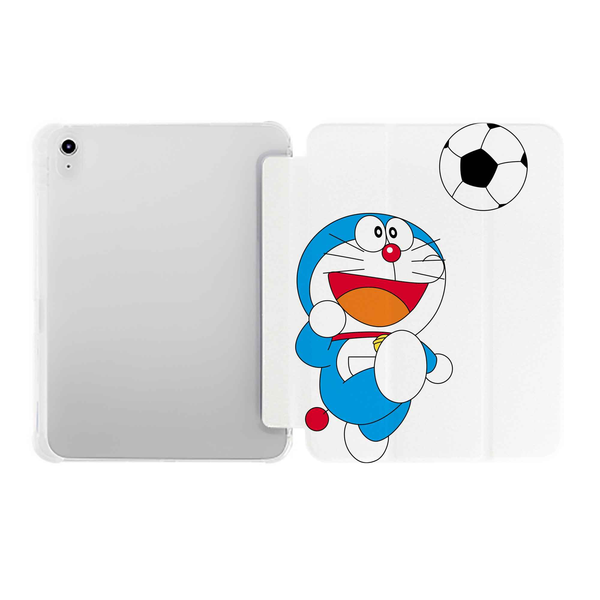 （画像用） ドラえもん Doraemon IPad ケース ペン収納付き 三つ折りスタンド PUレザー×シリコン 対応機種9.5/10.5/10.9インチ